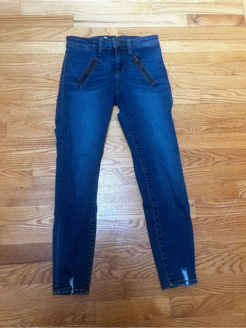Kut from the Kloth Blue Skinny Zip-Pocket Jeans - Picture 2 of 4